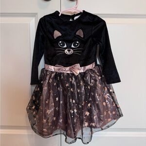 Black Cat Kids Costume with Pink Accents